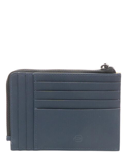 CORNER SPECIALE GOMMATO Zip card holder blue - Men&rsquo;s Wallets