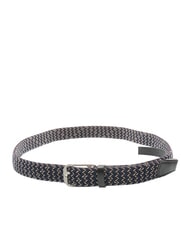 PIQUADRO CINTURE COLL.109 Elastic braided belt black / blue - Belts - 2