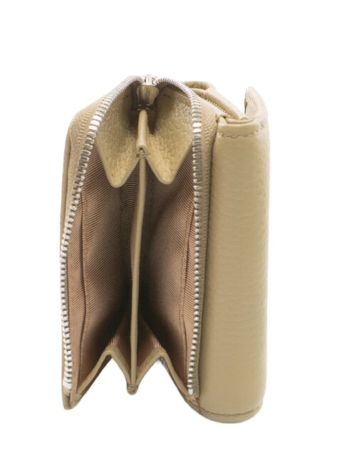 WALLETS GRAIN Small hammered leather wallet willow - Women&rsquo;s Wallets
