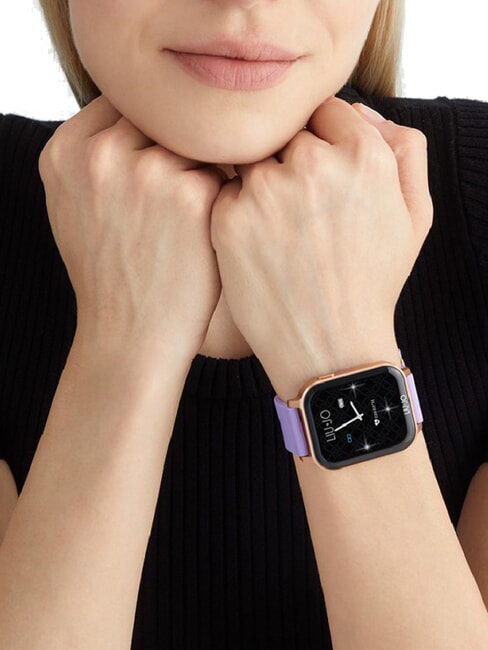 VOICE ENERGY Watch, smartwatch with silicone and aluminum case gold rose - Watches