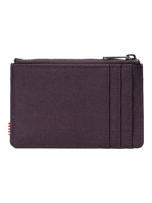 OSCAR Flat card holder with zip plum perfect - Men&rsquo;s Wallets
