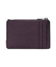 HERSCHEL OSCAR Flat card holder with zip plum perfect - Men&rsquo;s Wallets - 2