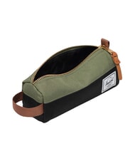HERSCHEL SETTLEMENT Pencil case with wristband black/four leaf clover/saddle brown - Cases and Accessories - 2