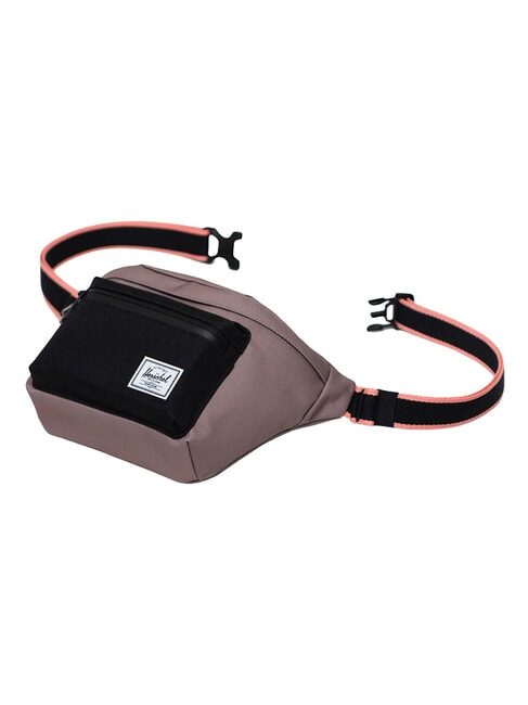 POP QUIZ Bum bag with pocket taupe grey/black/shell pink - Hip pouches