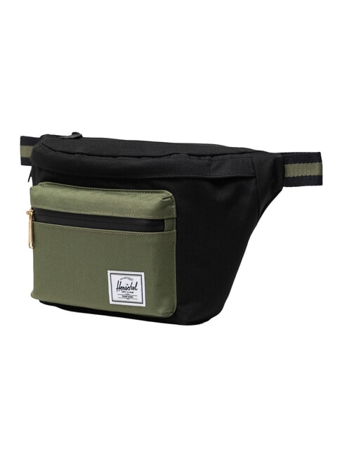 POP QUIZ Bum bag with pocket black/four-leaf clover - Hip pouches