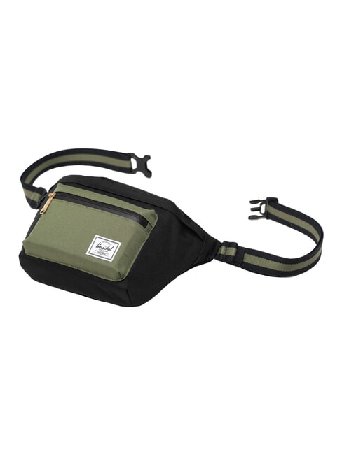 POP QUIZ Bum bag with pocket black/four-leaf clover - Hip pouches
