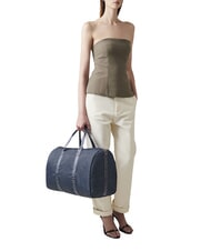 BORBONESE ECO LINE  Medium bag with shoulder strap blue lapis - Duffle bags - 2