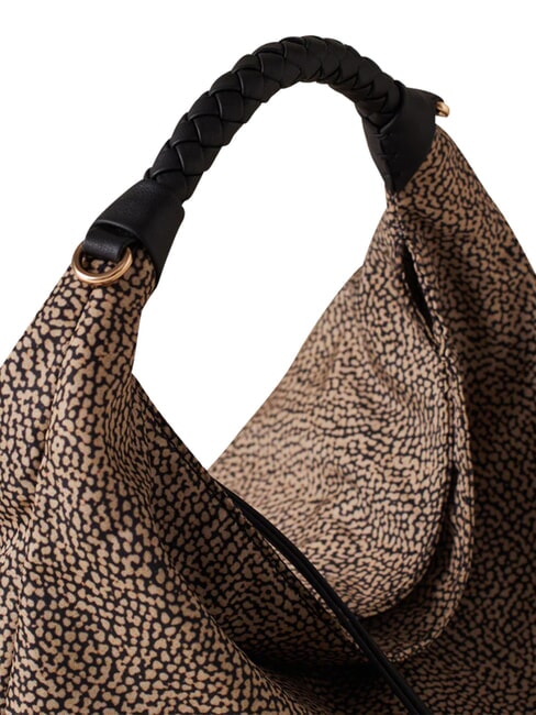 PLIE Hobo shoulder bag OP / NATURAL / BLACK - Women&rsquo;s Bags