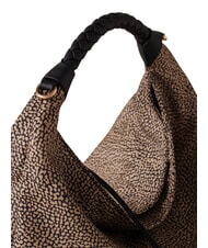BORBONESE PLIE Hobo shoulder bag OP / NATURAL / BLACK - Women&rsquo;s Bags - 5
