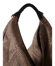 BORBONESE PLIE Medium hobo bag OP / NATURAL / BLACK - Women&rsquo;s Bags - 5