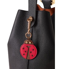 BORBONESE KEYRING Ladybug keychain natural op / coral red - Key holders - 3