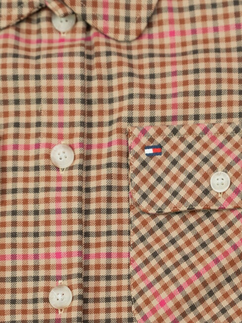 TH KIDS Long-sleeved shirt Shepard Check/ Magenta - children's shirts