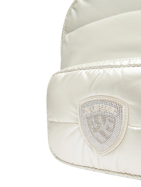 PADDED NYLON Backpack with rhinestone logo white - Women&rsquo;s Bags