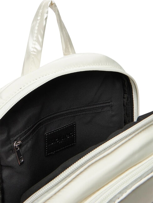 PADDED NYLON Backpack with rhinestone logo white - Women&rsquo;s Bags