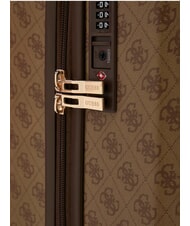 GUESS LATONA 18 Hardside carry-on trolley MILK LOGO - Hand luggage - 4