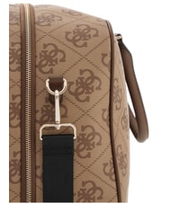 GUESS BERTA Travel bag, with shoulder strap latte logo / brown - Duffle bags - 5