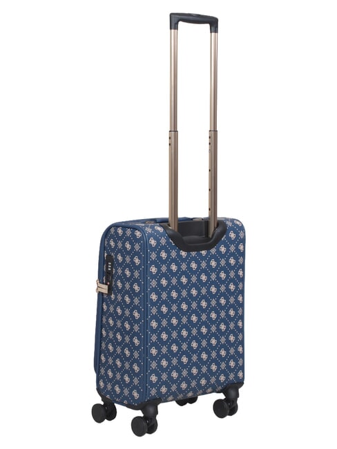 SILIA 18 Semi-rigid hand luggage trolley navy logo - Hand luggage