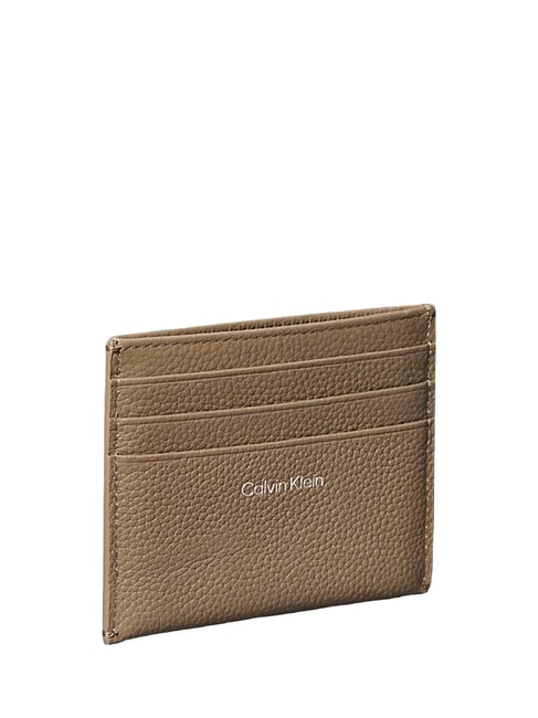 HARDWARE EMBLEM PEBB Flat leather card holder desert taupe - Women&rsquo;s Wallets