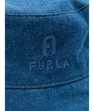 FURLA CAMPIONARIO - VARSITY  Canvas hat denim - Hats - 3