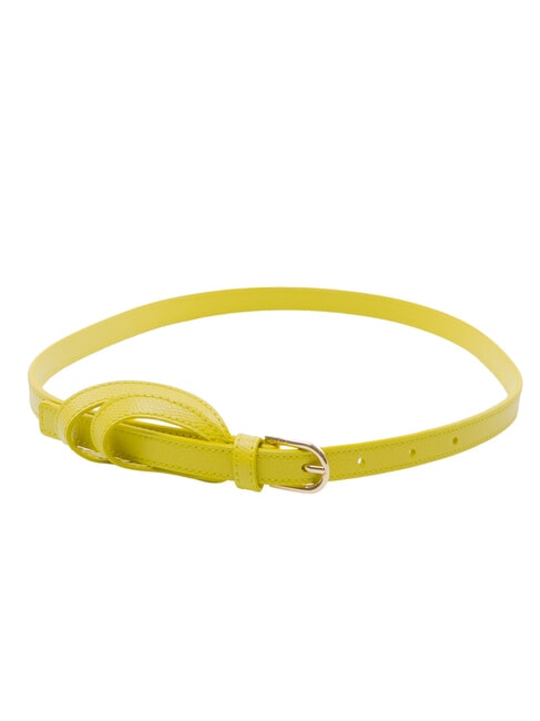 SFERA Leather belt, for women cedar yellow - Belts