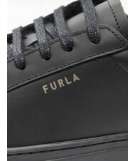 FURLA CAMPIONARIO - NICE  Leather sneakers Black - Women&rsquo;s shoes - 3