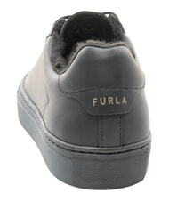 FURLA CAMPIONARIO - NICE  Leather sneakers Black - Women&rsquo;s shoes - 5