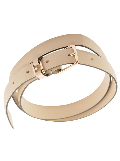 NUVOLA Leather belt oats - Belts