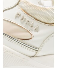 FURLA CAMPIONARIO - WONDERLACE UP Women's Sneakers talcum powder h+silver color - Women&rsquo;s shoes - 4