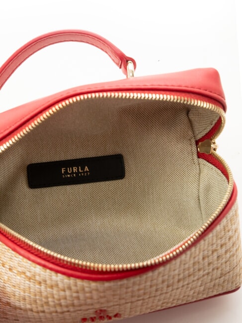 CAMPIONARIO - CAMELIA Mini handbag with shoulder strap natural + Venetian red - Women&rsquo;s Bags