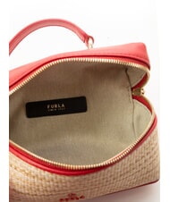 FURLA CAMPIONARIO - CAMELIA Mini handbag with shoulder strap natural + Venetian red - Women&rsquo;s Bags - 5
