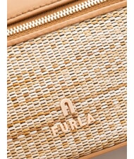 FURLA CAMPIONARIO - CAMELIA Mini handbag with shoulder strap natural+brandy - Women&rsquo;s Bags - 3