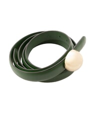 FURLA CAMPIONARIO - SFERA  Leather belt laurel - Belts - 3