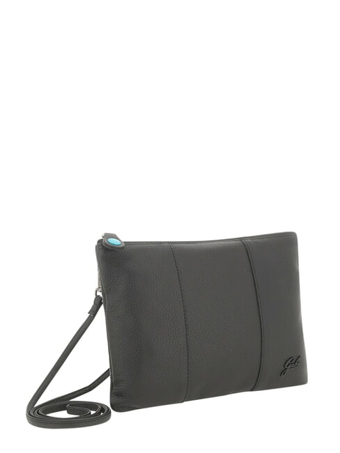 BEYONCE Medium leather clutch bag with shoulder strap black - Women&rsquo;s Bags