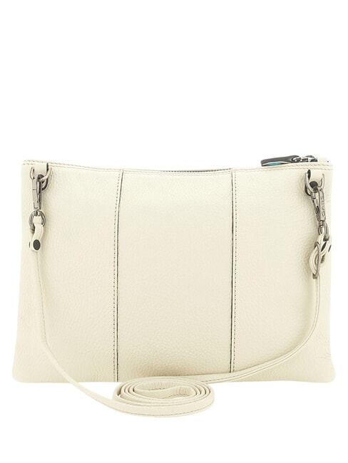 BEYONCE Medium leather clutch bag with shoulder strap cream - Women&rsquo;s Bags