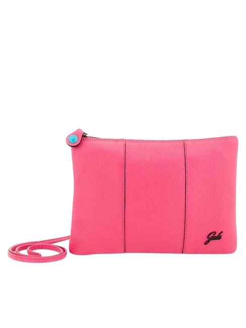 BEYONCE Medium leather clutch bag with shoulder strap begonia - Women&rsquo;s Bags