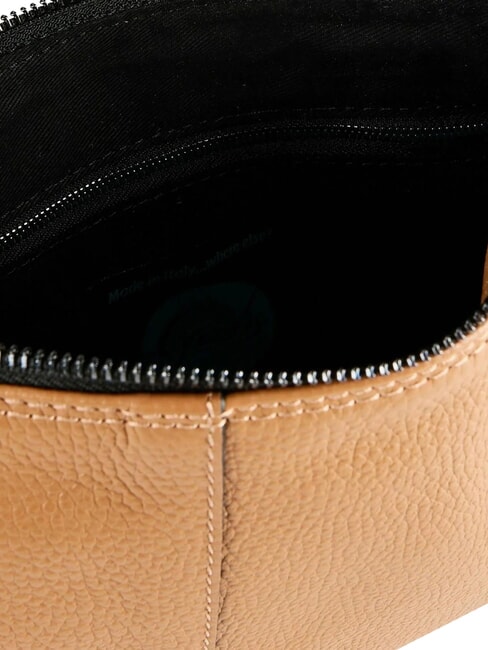 BEYONCE Medium leather clutch bag with shoulder strap chamois - Women&rsquo;s Bags