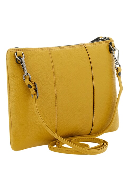 BEYONCE Medium leather clutch bag with shoulder strap honey - Women&rsquo;s Bags