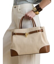 RALPH LAUREN BLAIKE Handbag, with shoulder strap whitecanvas/tan - Women&rsquo;s Bags - 3