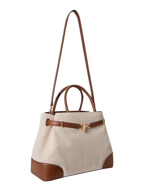 BLAIKE Handbag, with shoulder strap whitecanvas/tan - Women&rsquo;s Bags
