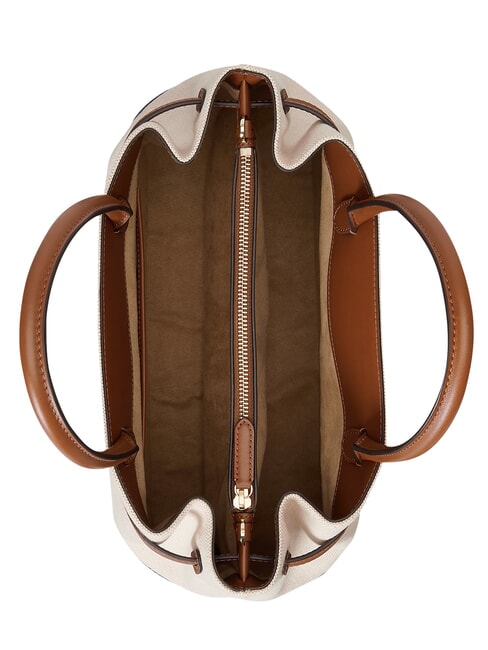 BLAIKE Handbag, with shoulder strap whitecanvas/tan - Women&rsquo;s Bags