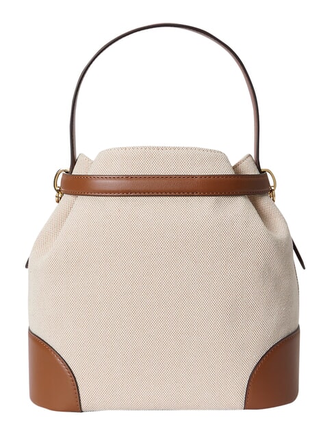 BLAIKE Handbag, with shoulder strap, bucket bag whitecanvas/tan - Women&rsquo;s Bags