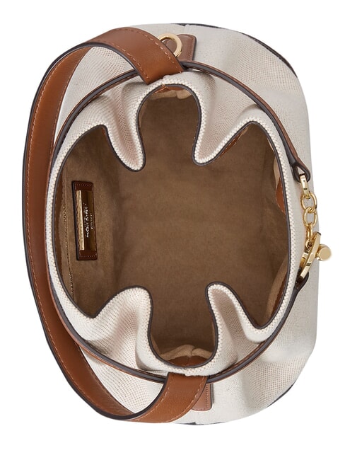 BLAIKE Handbag, with shoulder strap, bucket bag whitecanvas/tan - Women&rsquo;s Bags