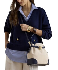 RALPH LAUREN BLAIKE Handbag, with shoulder strap, bucket bag natural/canvas/navy - Women&rsquo;s Bags - 2