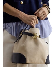RALPH LAUREN BLAIKE Handbag, with shoulder strap, bucket bag natural/canvas/navy - Women&rsquo;s Bags - 3