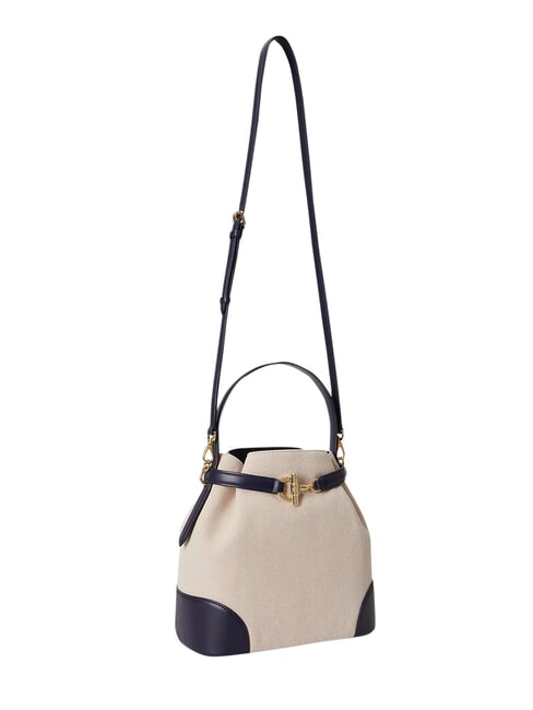 BLAIKE Handbag, with shoulder strap, bucket bag natural/canvas/navy - Women&rsquo;s Bags