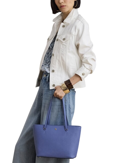 KARLY Leather shopping bag Carson Blue - Women&rsquo;s Bags