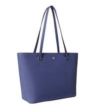 RALPH LAUREN KARLY Leather shopping bag Carson Blue - Women&rsquo;s Bags - 3