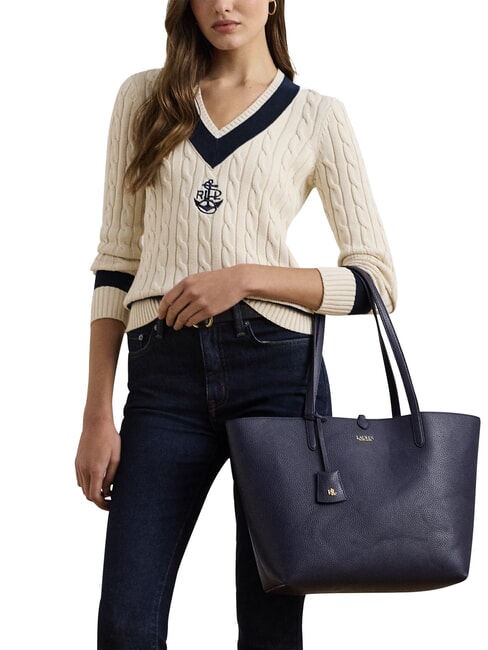 Merrimack Reversible shoulder shopper navy/skinny stripe - Women&rsquo;s Bags