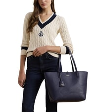 RALPH LAUREN Merrimack Reversible shoulder shopper navy/skinny stripe - Women&rsquo;s Bags - 3