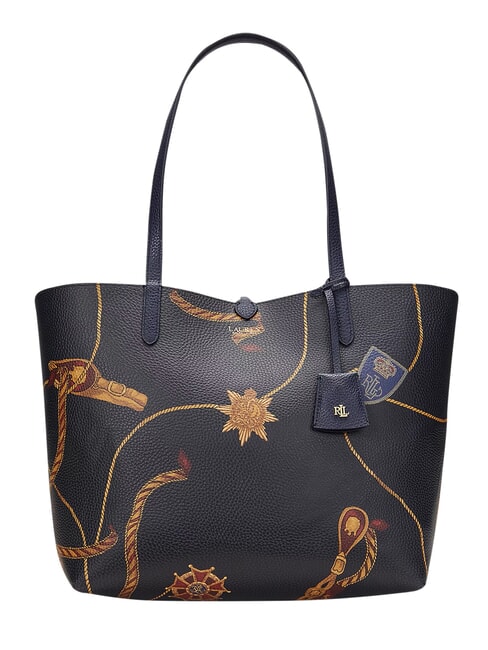 Merrimack Reversible shoulder shopper navy/skinny stripe - Women&rsquo;s Bags